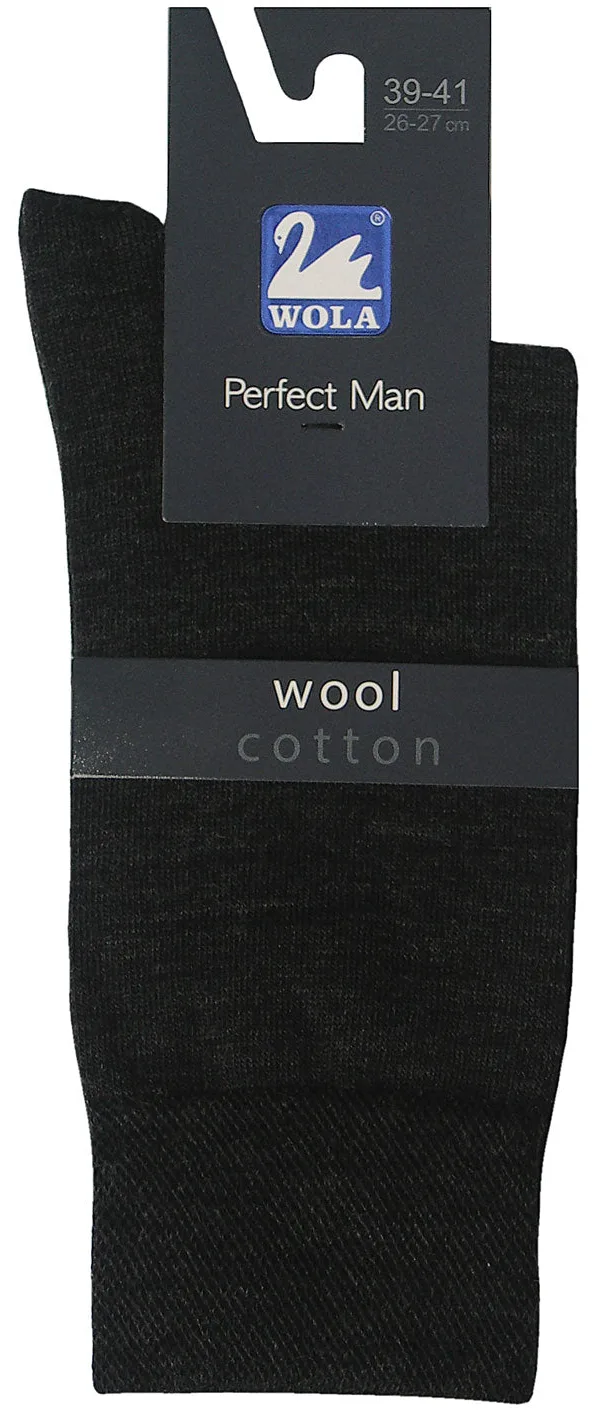 WOOL - Skarpetki gładkie wełna PERFECT MAN