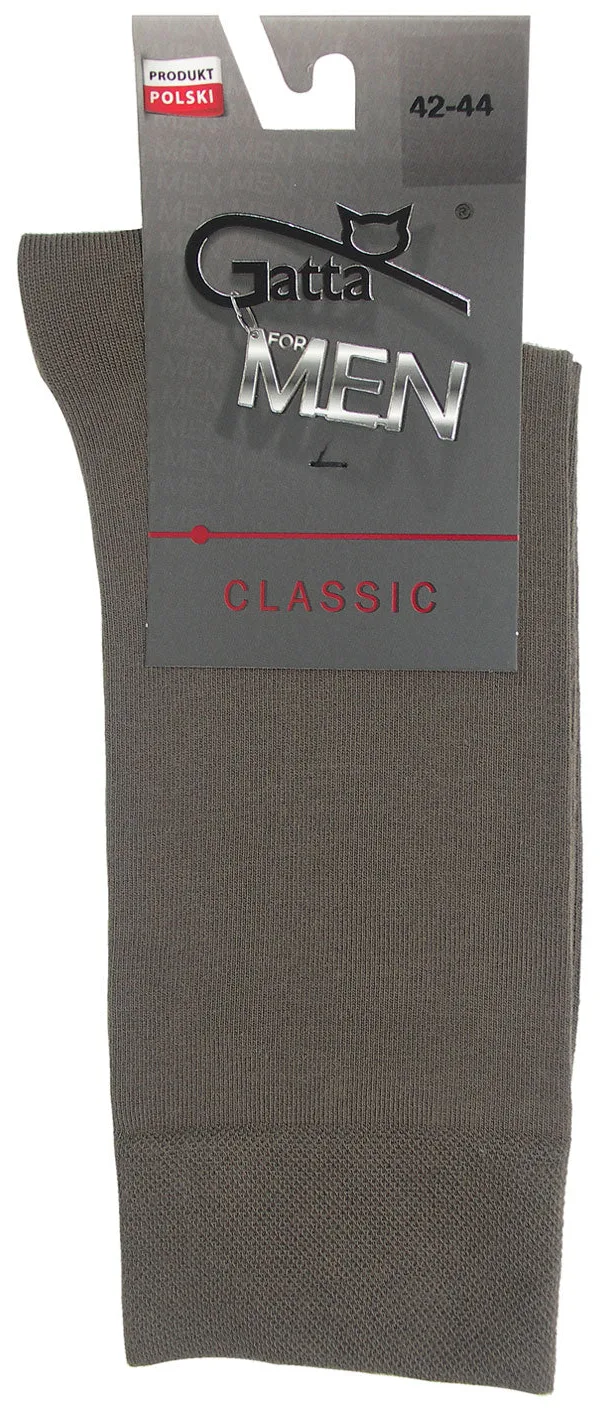 MAN CLASSIC - SKARPETKI BAWEŁNIANE MĘSKIE GŁADKIE