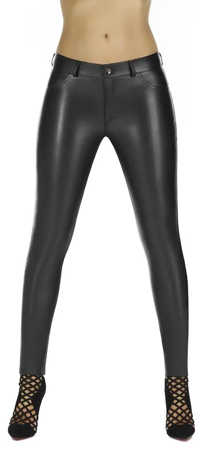 BAS BLEU - LEGGINSY Z ECO-SKÓRY LEILA 200 DEN - BB2020