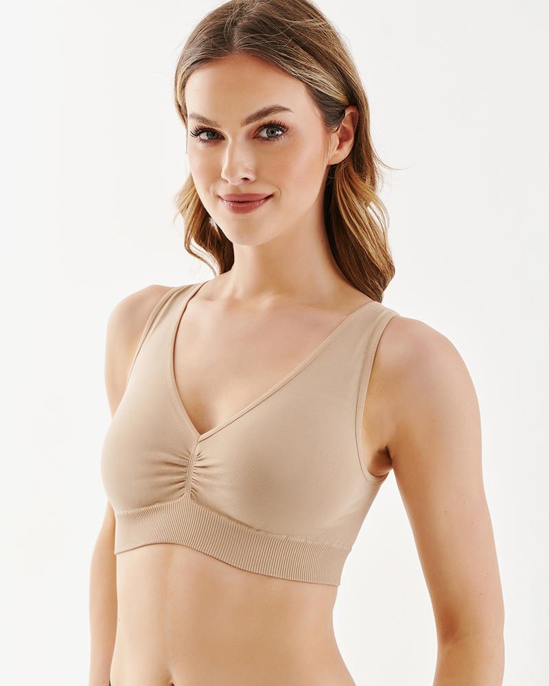 GABRIELLA TOP DAMSKI BEZSZWOWY Z MARSZCZENIEM SHAPE CODE 1204