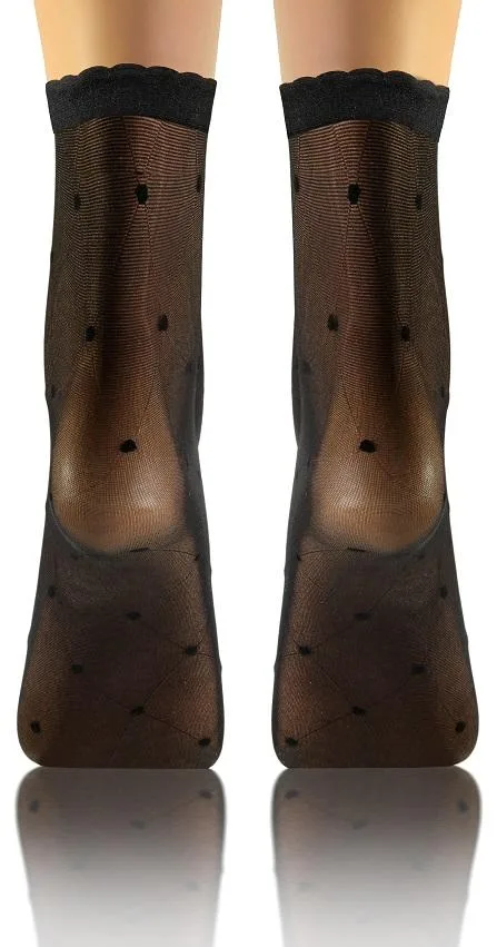 SKARPETKI SK SOCKS PRZEZROCZYSTE Z WZORKIEM