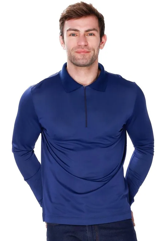 MEWA KOSZULKA MĘSKA POLO ZIP LONG 6423 JAMES BRADLEY