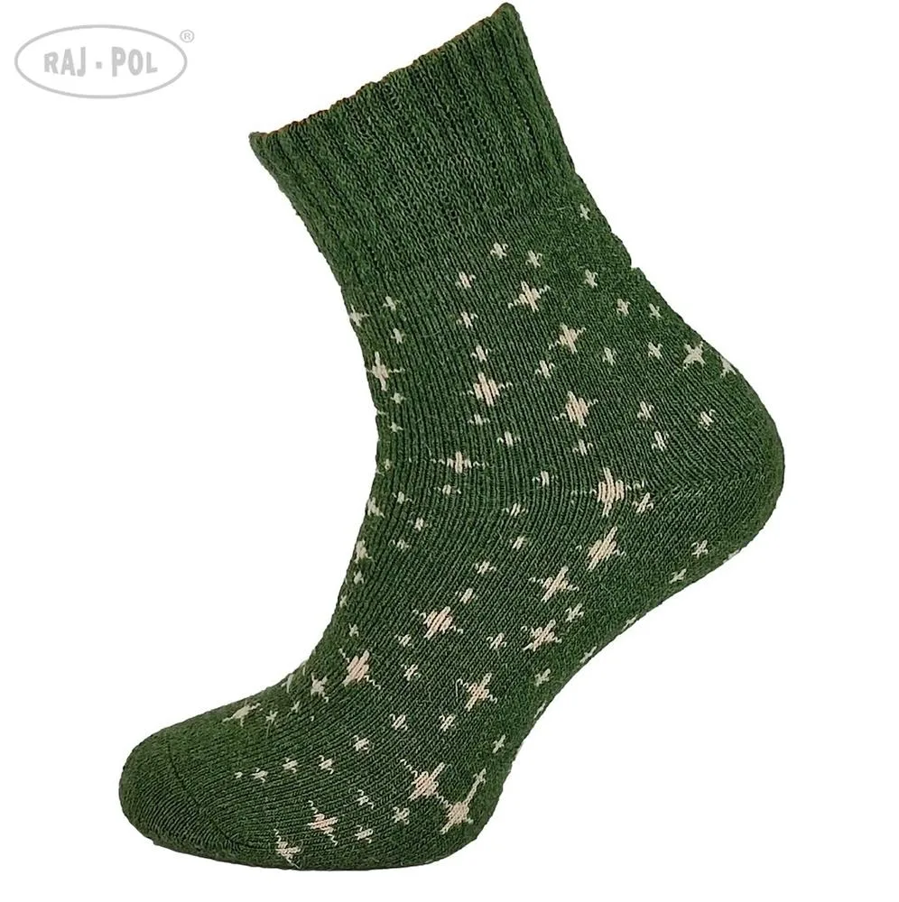 RAJ-POL SKARPETA COSY ZIELONE GWIAZDKI 736638, 736645