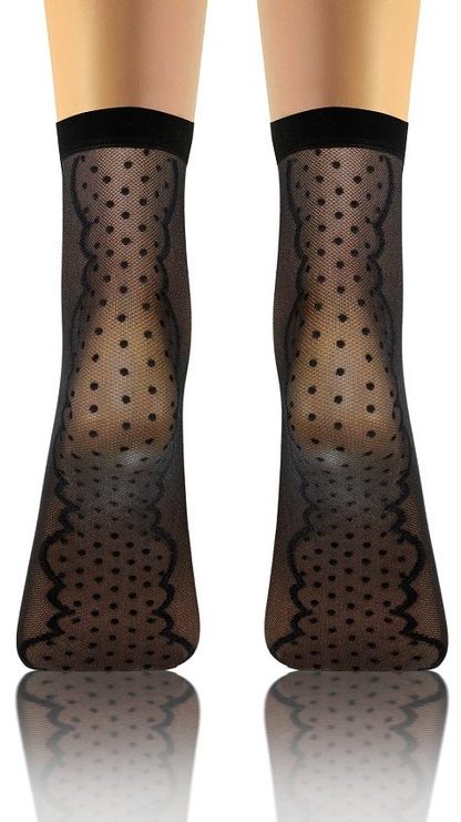 SKARPETKI SK SOCKS PRZEZROCZYSTE Z WZORKIEM
