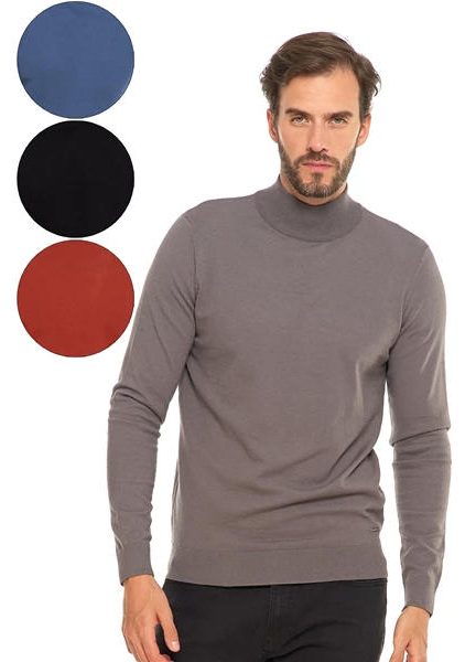 MORAJ MĘSKI SWETER KLASYCZNY Z GOLFEM OMS4500-003