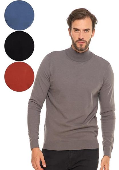 MORAJ MĘSKI SWETER KLASYCZNY Z GOLFEM OMS4500-003