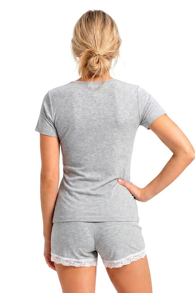 DONNA PIŻAMA DAMSKA Z KORONKA  - MEGI SHORT
