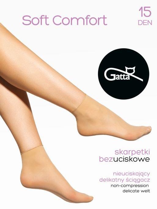 GATTA SOFT COMFORT 15 DEN - SKARPETKI GŁADKIE BEZUCISKOWE - 000.83Y
