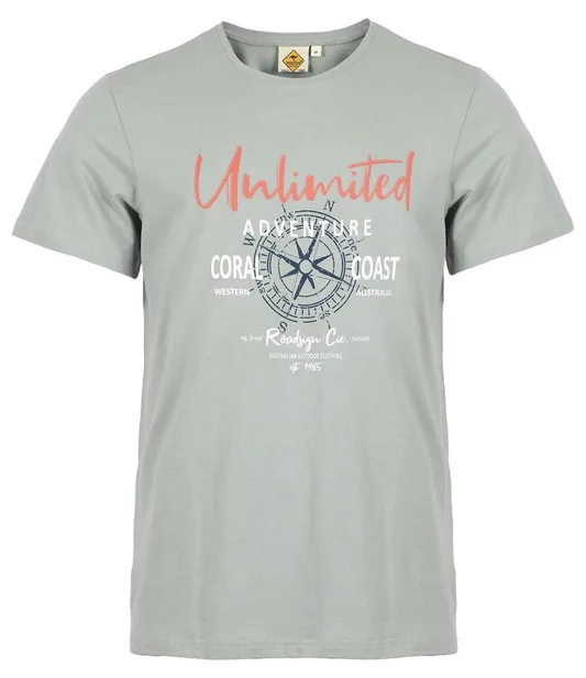 MĘSKI T-SHIRT ROADSIGN UNLIWITHED, ZIELONY 19-007556 Z-3, 19-007556 Z-4, 19-007556 Z-5