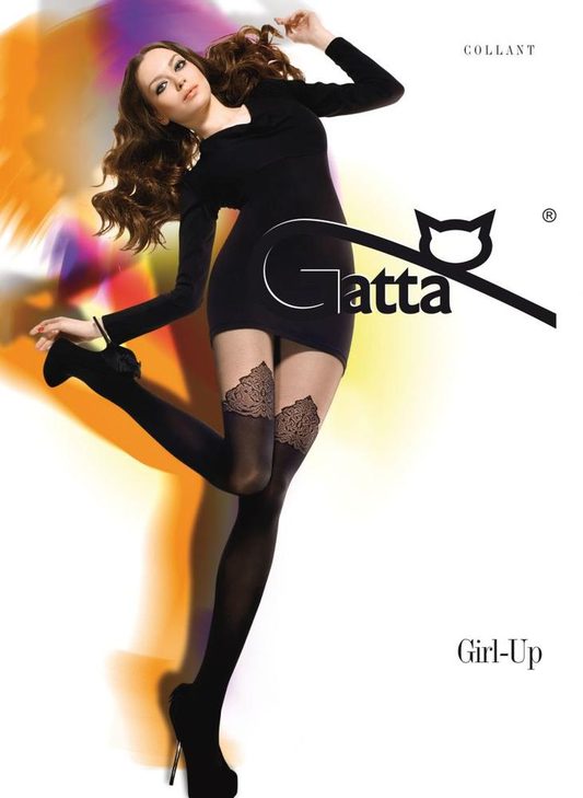 GATTA RAJSTOPY DAMSKIE WZORZYSTE, GIRL-UP