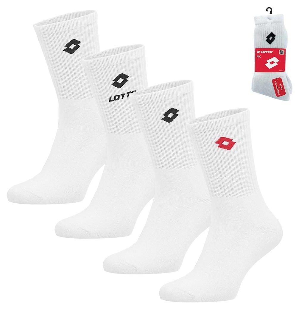 RAJ-POL SKARPETY DZIECIĘCE LOTTO TENNIS WHITE 4-PAK 520483, 520421, 520360