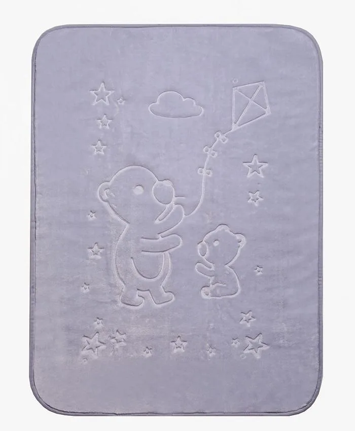 DUETBABY KOCYK AKRYLOWY TŁOCZONY JEDNOKOLOROWY 80x110 CM KOD 502
