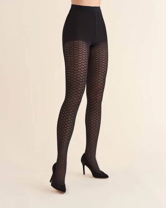 GABRIELLA SEILA - RAJSTOPY WZORZYSTE Z MIKROFIBRY 3D CODE 276 - AW2022