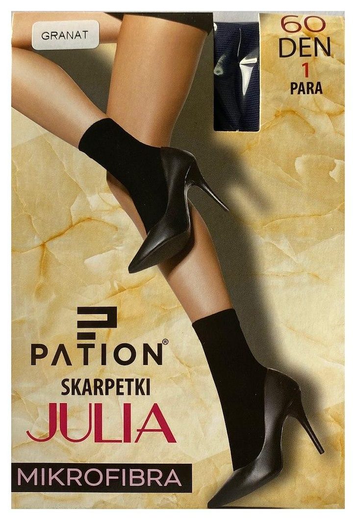 SKARPETKI JULIA PATION MIKROFIBRA 60 DEN GRANAT 1-pak 742455