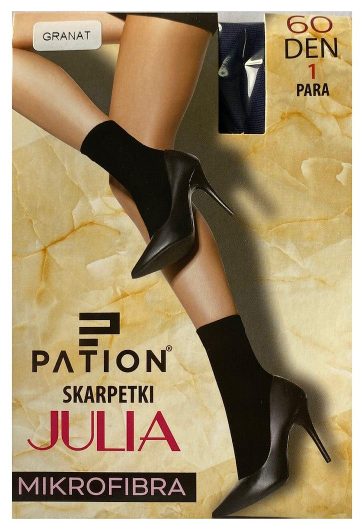 SKARPETKI JULIA PATION MIKROFIBRA 60 DEN GRANAT 1-pak 742455