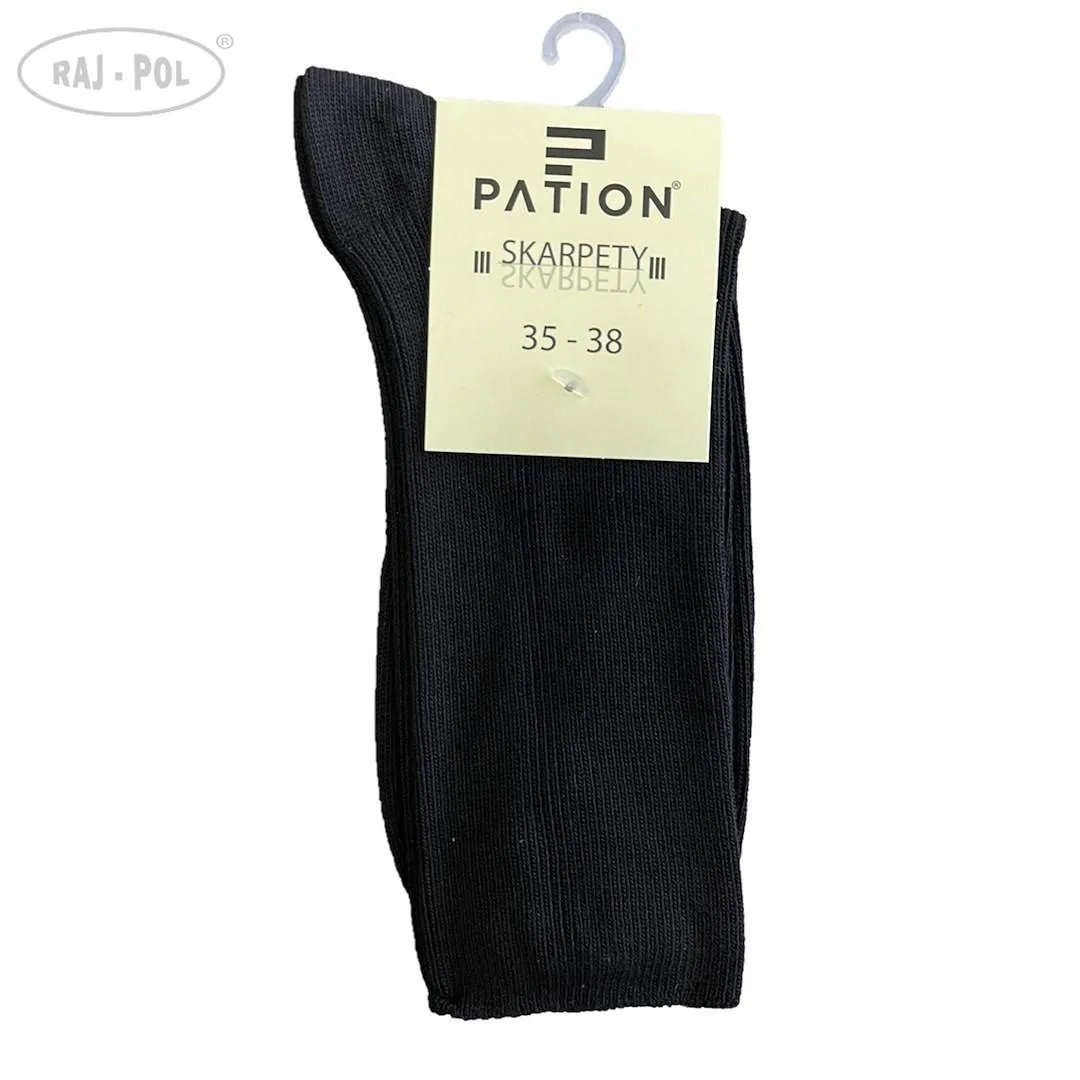 RAJ-POL SKARPETY BEZUCISKOWE BAWEŁNIANE COMFORT MEDYCZNE CZARNE 799497
