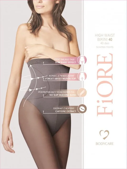 FIORE M5219 RAJSTOPY HIGH WAIST BIKINI 40 DEN