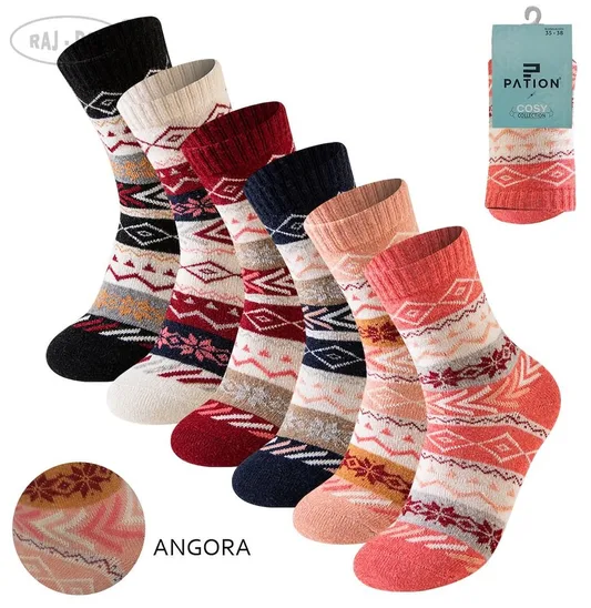 RAJ-POL SKARPETA DAMSKA ANGORA DESIGN W25-19 757107, 757114