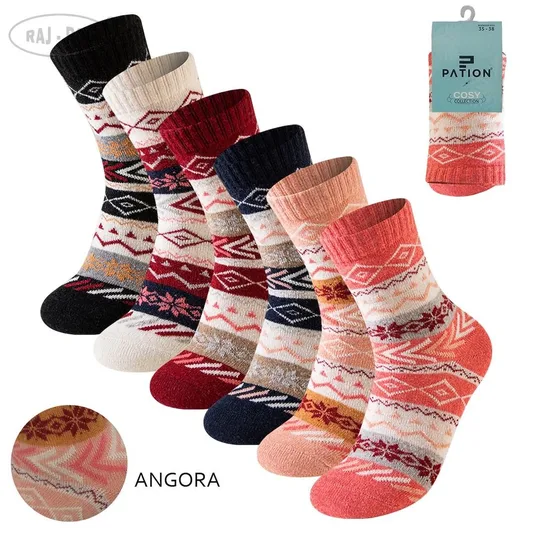 RAJ-POL SKARPETA DAMSKA ANGORA DESIGN W25-19 757107, 757114