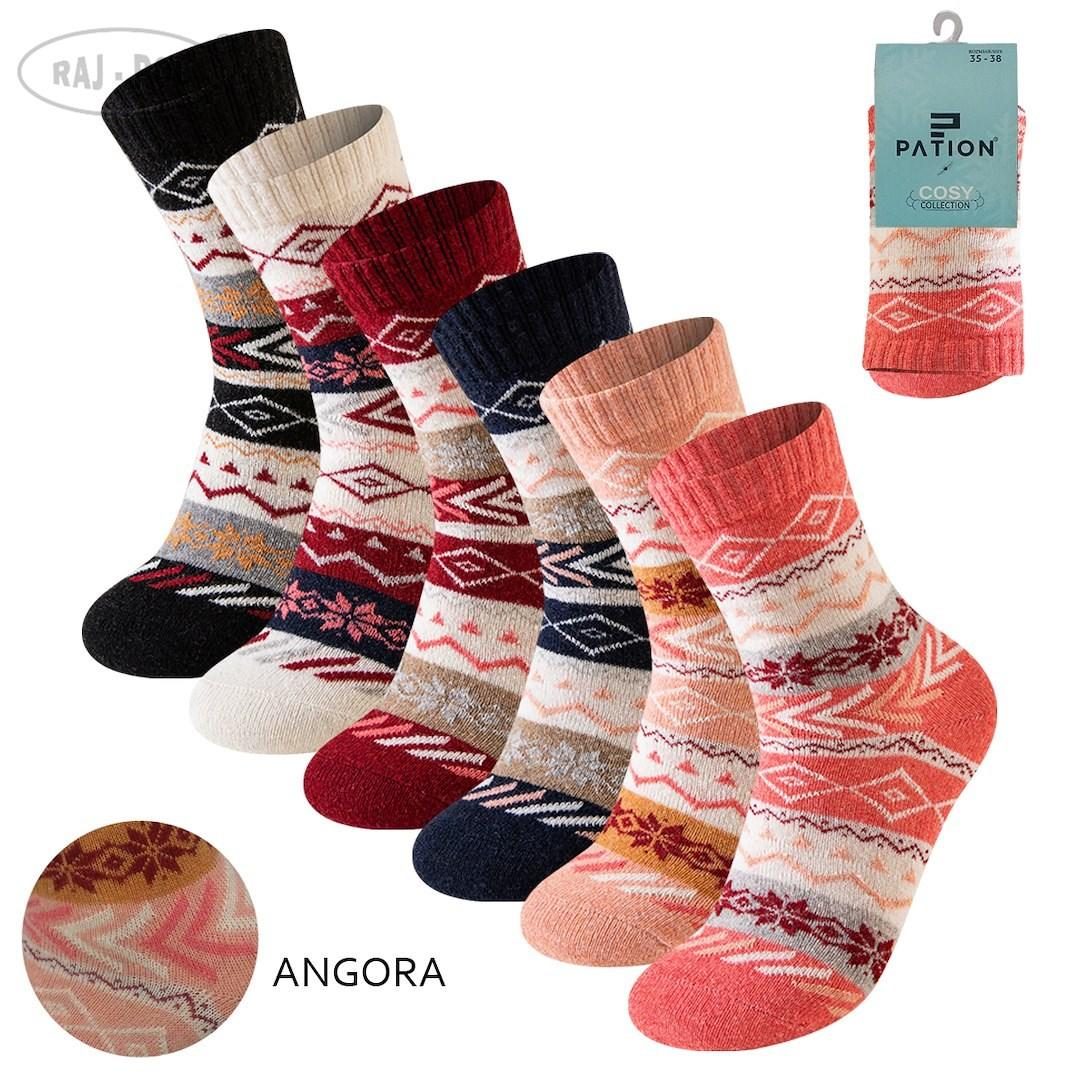 RAJ-POL SKARPETA DAMSKA ANGORA DESIGN W25-19 757107, 757114