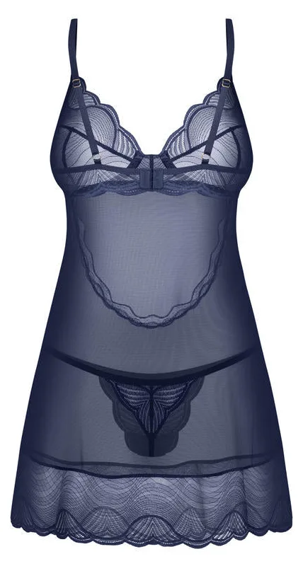 OBSESSIVE NIGHTLY BLUE KOSZULKA I STRINGI