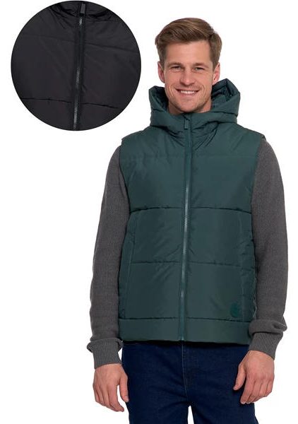 MORAJ MĘSKA KAMIZELKA PIKOWANA Z KAPTUREM BEZRĘKAWNIK OMW6000-001