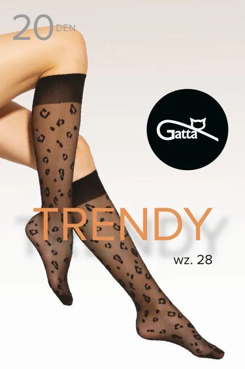 TRENDYLINE KNEE SOCKS - PODKOLANÓWKI DAMSKIE WZORZYSTE 000.97T AW/25