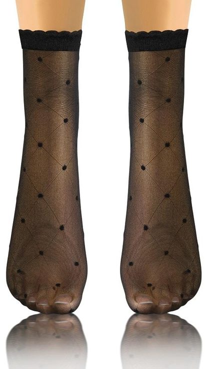 SKARPETKI SK SOCKS PRZEZROCZYSTE Z WZORKIEM