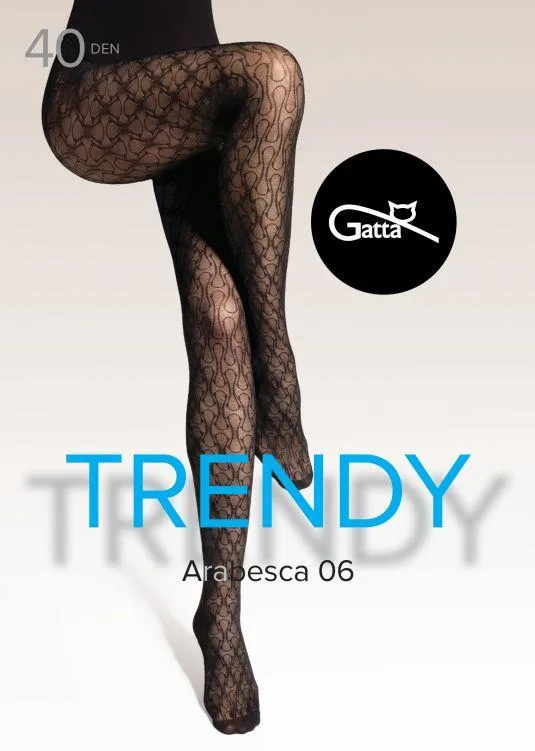 ARABESCA 05, 06 - RAJSTOPY DAMSKIE WZORZYSTE 40 DEN - 000.91V - TRENDY AW25/26