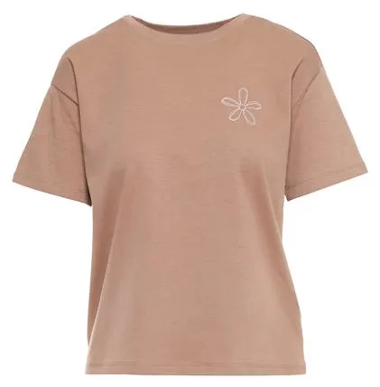 MORAJ T-SHIRT DAMSKI LUŹNY Z HAFTOWANYM KWIATKIEM BD1800-007
