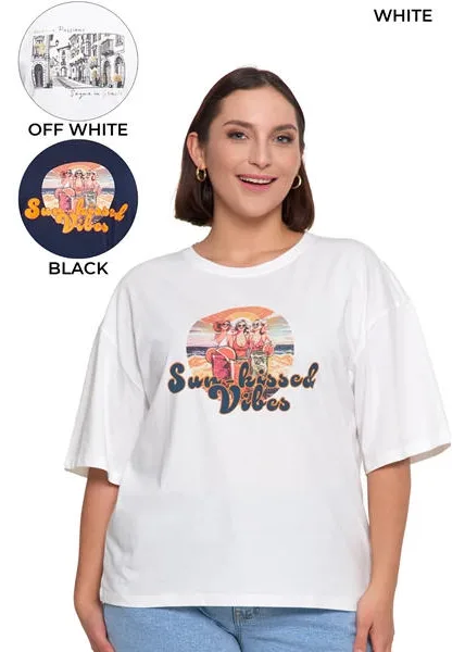 MORAJ T-SHIRT DAMSKI OVERSIZE Z NADRUKIEM BD1900-037