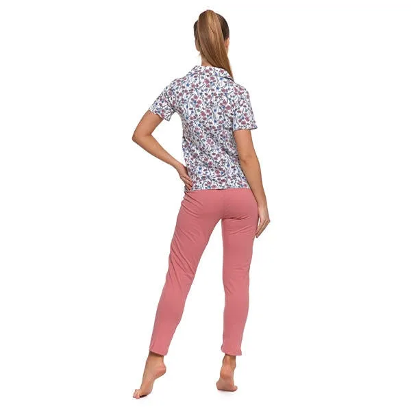 MORAJ PIŻAMA DAMSKA ROZPINANA KRÓTKI RĘKAW PLUS SIZE PDD5400-006