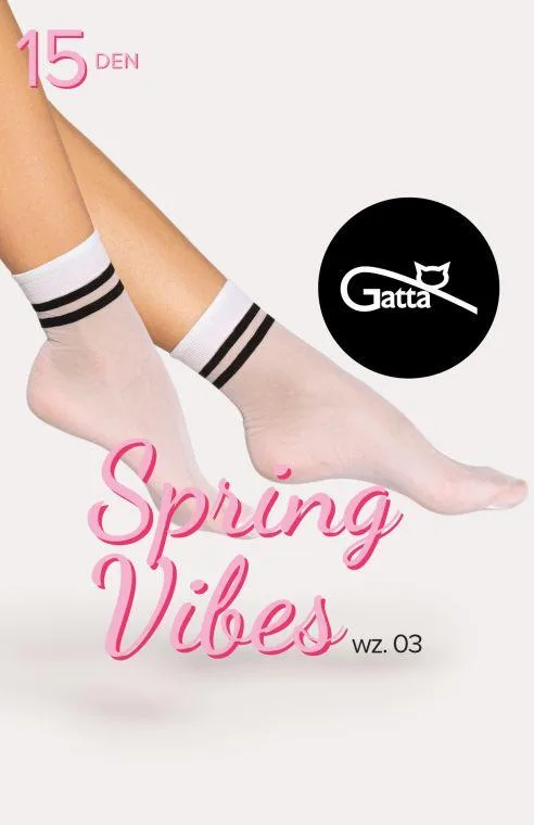 SPRING VIBES - SKARPETKI DAMSKIE WZORZYSZTE 15 DEN 000.16Z