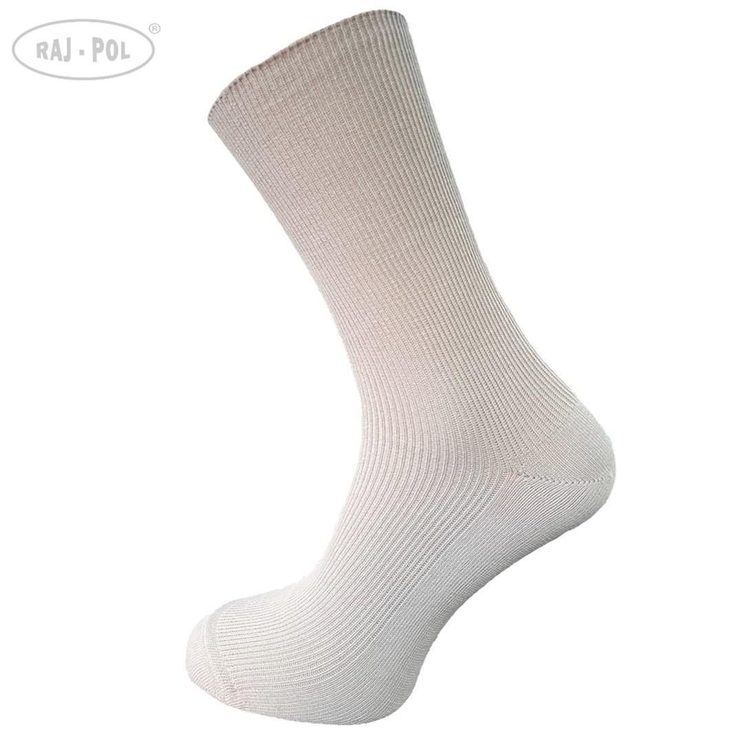 RAJ-POL SKARPETY BEZUCISKOWE BAWEŁNIANE COMFORT MEDYCZNE SZARE 799527