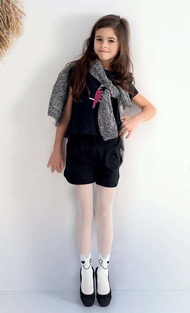 KNITTEX RAJSTOPY DZIEWCZĘCE Z NADRUKIEM MINY DR2415