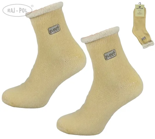 RAJ-POL SKARPETA COSY FROTKA HAFT ŻÓŁTE 736164, 736171