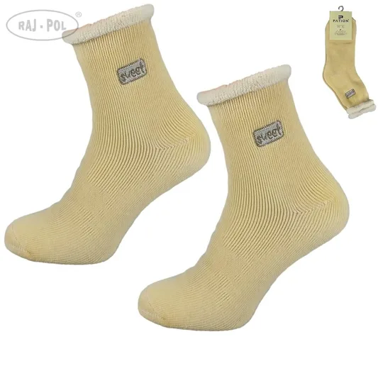 RAJ-POL SKARPETA COSY FROTKA HAFT ŻÓŁTE 736164, 736171