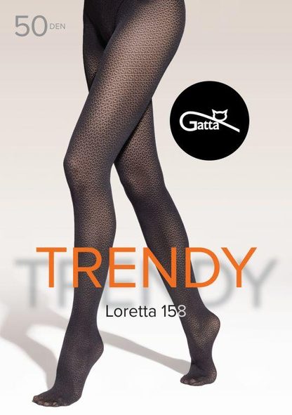 LORETTA 155, 156, 157, 158, 159 - RAJSTOPY DAMSKIE WZORZYSTE 50 DEN - 000.861 - TRENDY AW25/26
