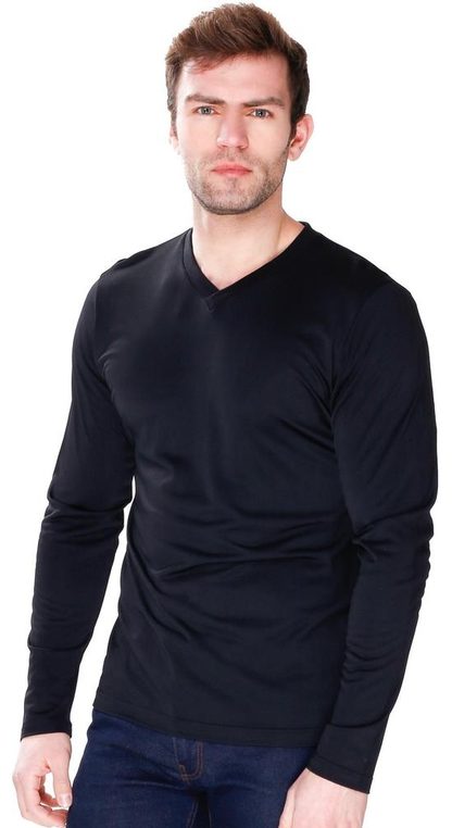 MEWA BLUZKA MĘSKA KARO Z DŁUGIM RĘKAWEM DEKOLT-V 86128, JAMES BRADLEY