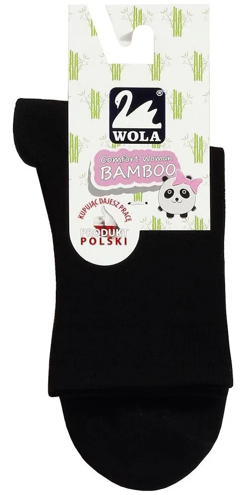 SKARPETKI DAMSKIE GŁADKIE Z BAMBOO - W84.028,  U84.028