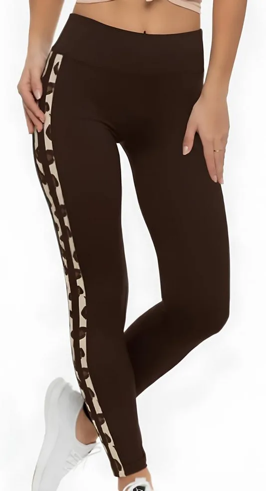 NOVITI LEGGINSY WZOROWANE LE007