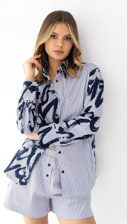 SENSIS PIŻAMA HALLIE KR/R S-XL ROZPINANA