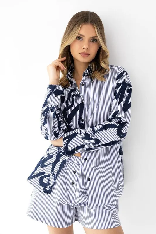 SENSIS PIŻAMA HALLIE KR/R S-XL ROZPINANA