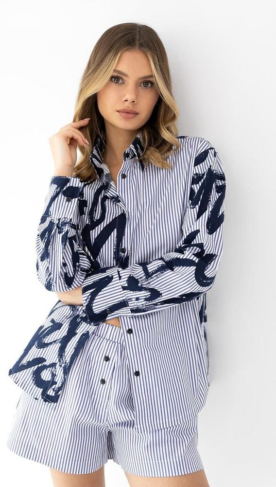 SENSIS PIŻAMA HALLIE KR/R S-XL ROZPINANA