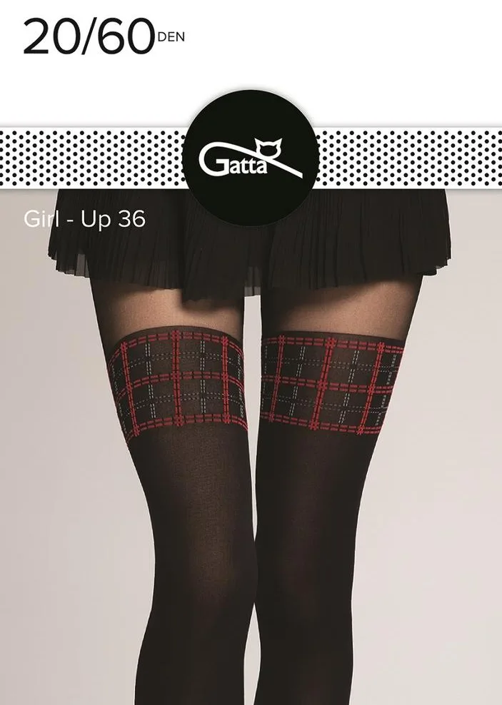 GIRL-UP - RAJSTOPY DAMSKIE WZORZYSTE 40 DEN 000.584 - AW2021