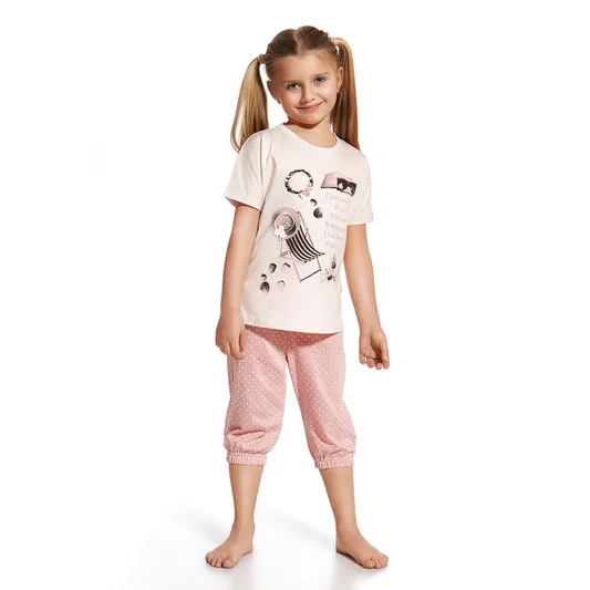 CORNETTE PIŻAMA DZIEWCZĘCA 570/46 GIRL , KRÓTKI RĘKAW