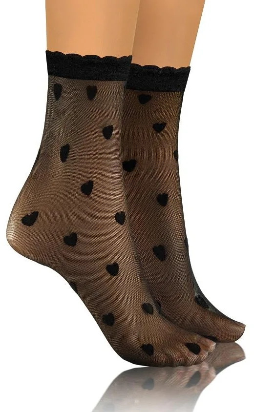SKARPETKI SK SOCKS PRZEZROCZYSTE Z WZORKIEM