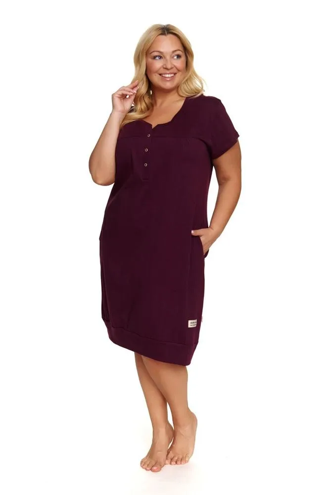 DOCTOR-NAP KOSZULA NOCNA DAMSKA TCB.4348 BURGUNDY WL26