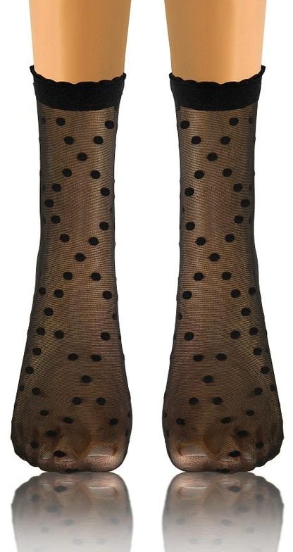 SKARPETKI SK SOCKS PRZEZROCZYSTE Z WZORKIEM