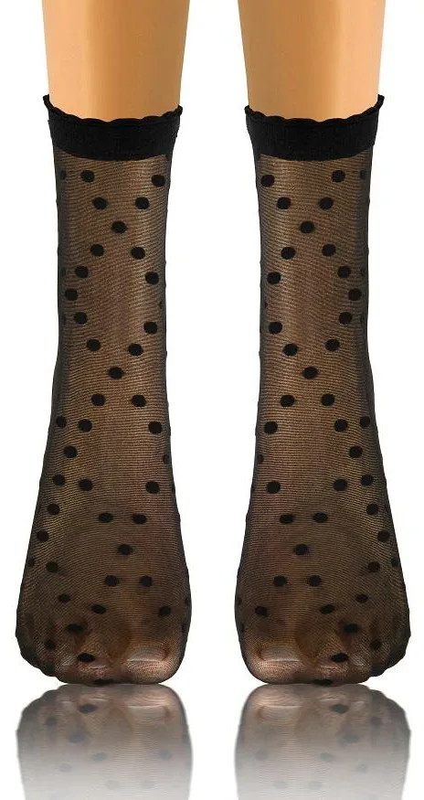 SKARPETKI SK SOCKS PRZEZROCZYSTE Z WZORKIEM